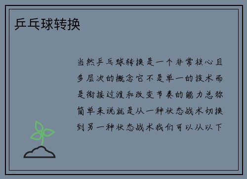 乒乓球转换